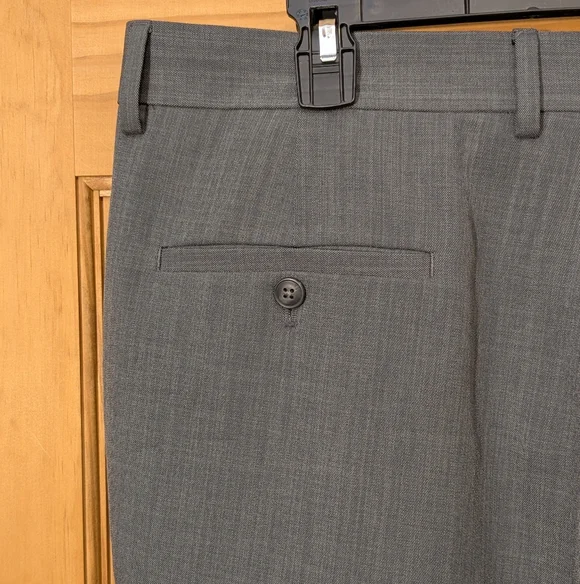 Haggar Slacks Tailored Fit Travel Performance Pants Gray Business Casual 36x30 - Picture 5 of 11